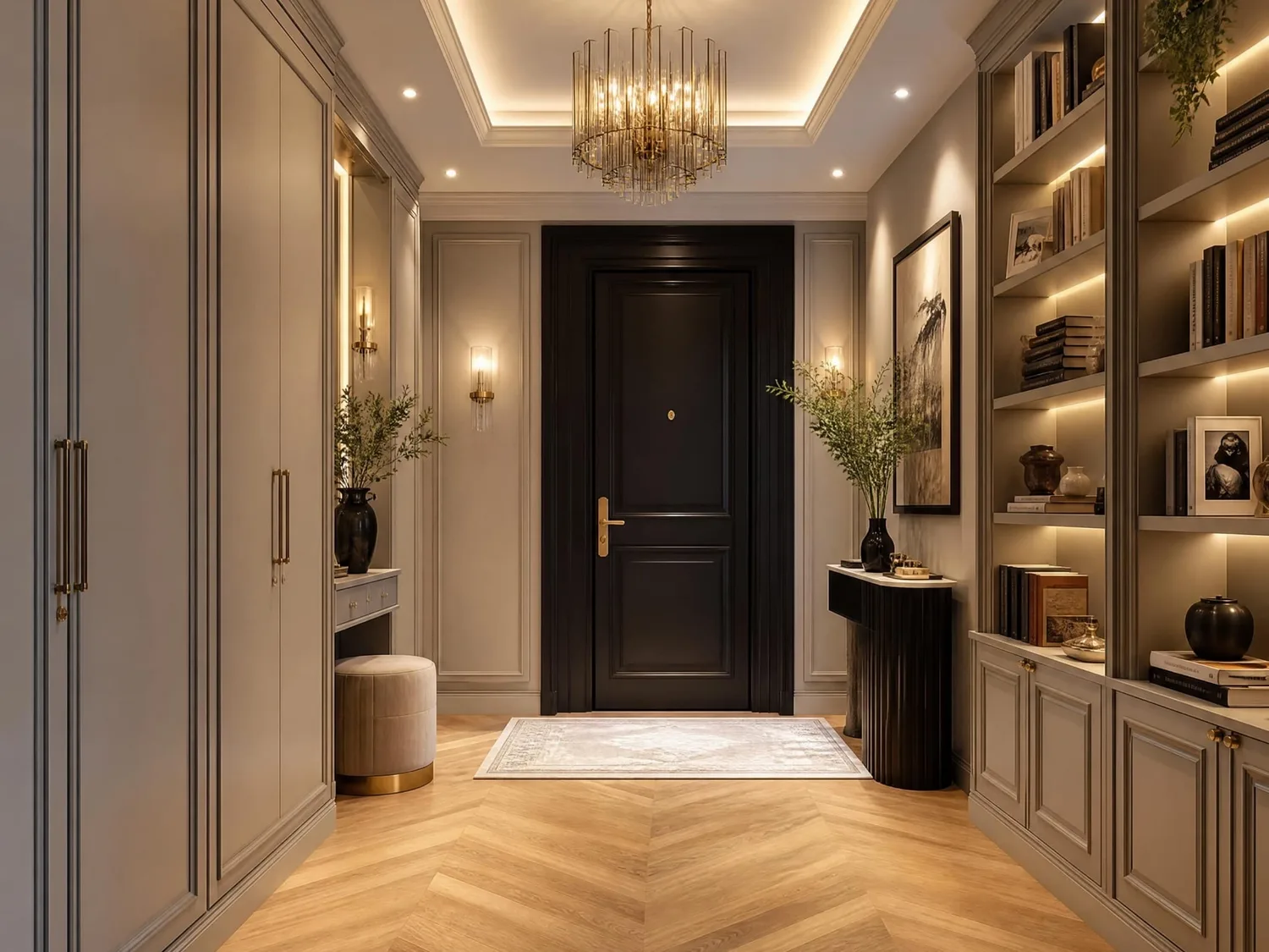 Réalisation : Entrée en parquet chevrons — Décoration
