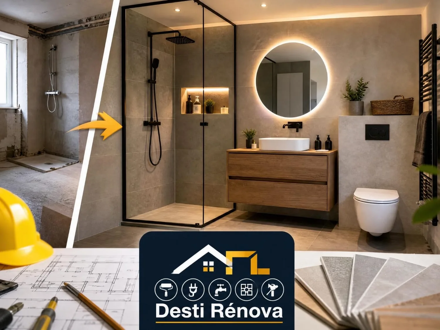 Réalisation : Salle de bain refaite à neuf — Salle de bain